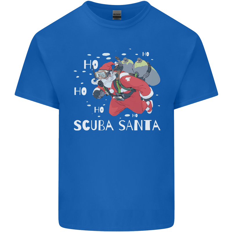 Ho Ho Ho Scuba Santa Diving Diver Christmas Kids T-Shirt Childrens Royal Blue