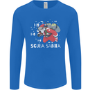 Ho Ho Ho Scuba Santa Diving Diver Christmas Mens Long Sleeve T-Shirt Royal Blue