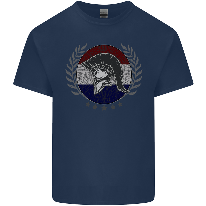 Holland Bodybuilding Flag Gym Training Dutch Kids T-Shirt Childrens Navy Blue