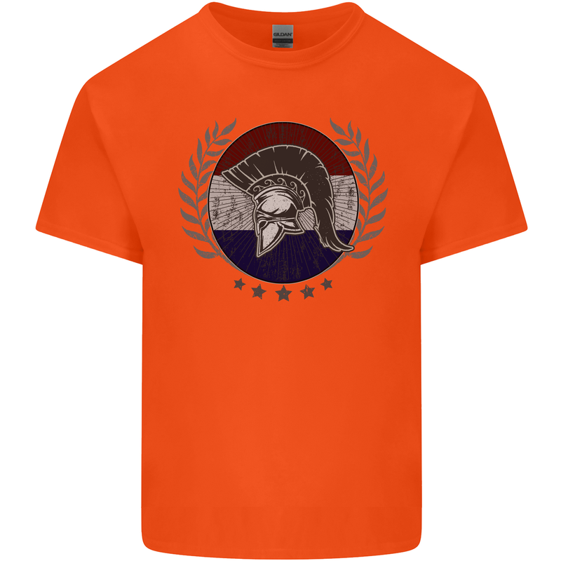 Holland Bodybuilding Flag Gym Training Dutch Kids T-Shirt Childrens Orange