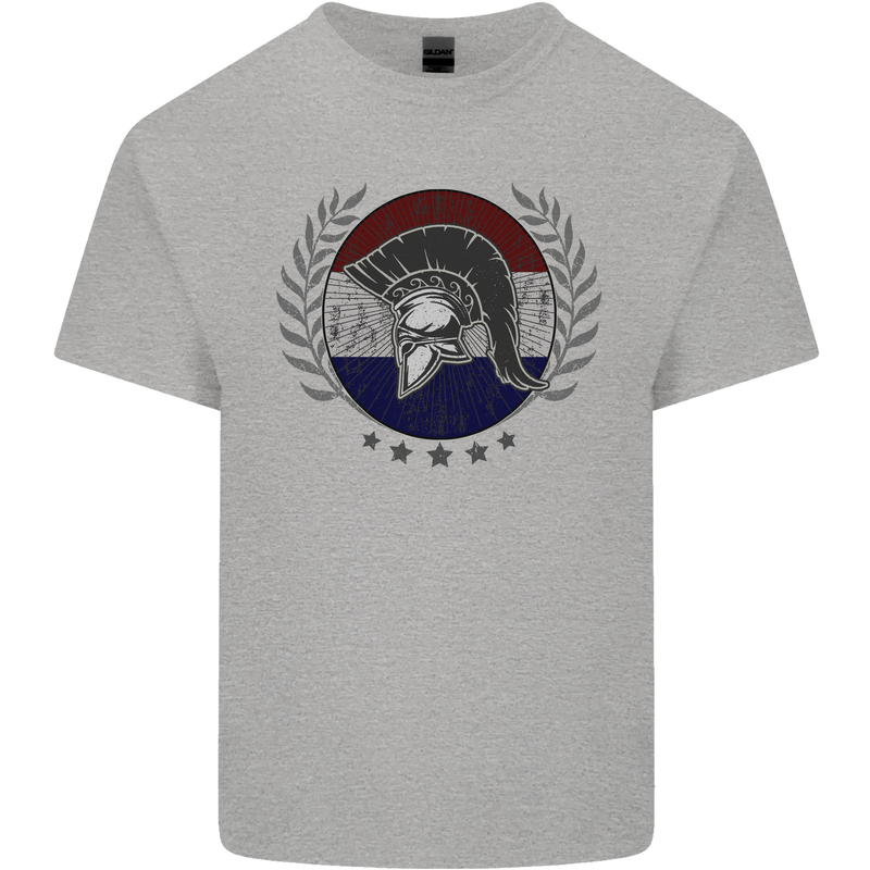 Holland Bodybuilding Flag Gym Training Dutch Kids T-Shirt Childrens Sports Grey