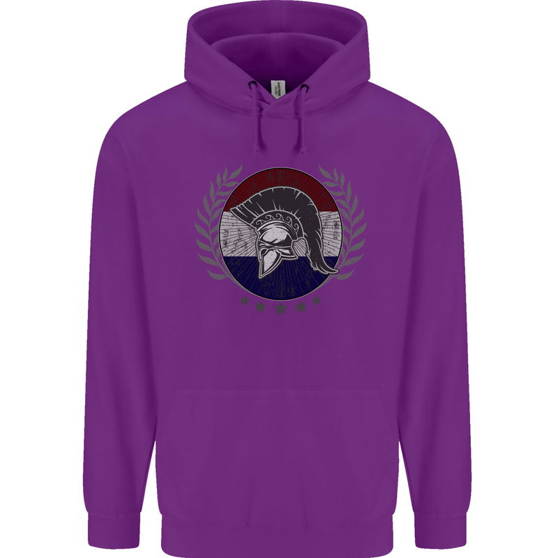 Holland Bodybuilding Flag Gym Training Dutch Mens 80% Cotton Hoodie Purple