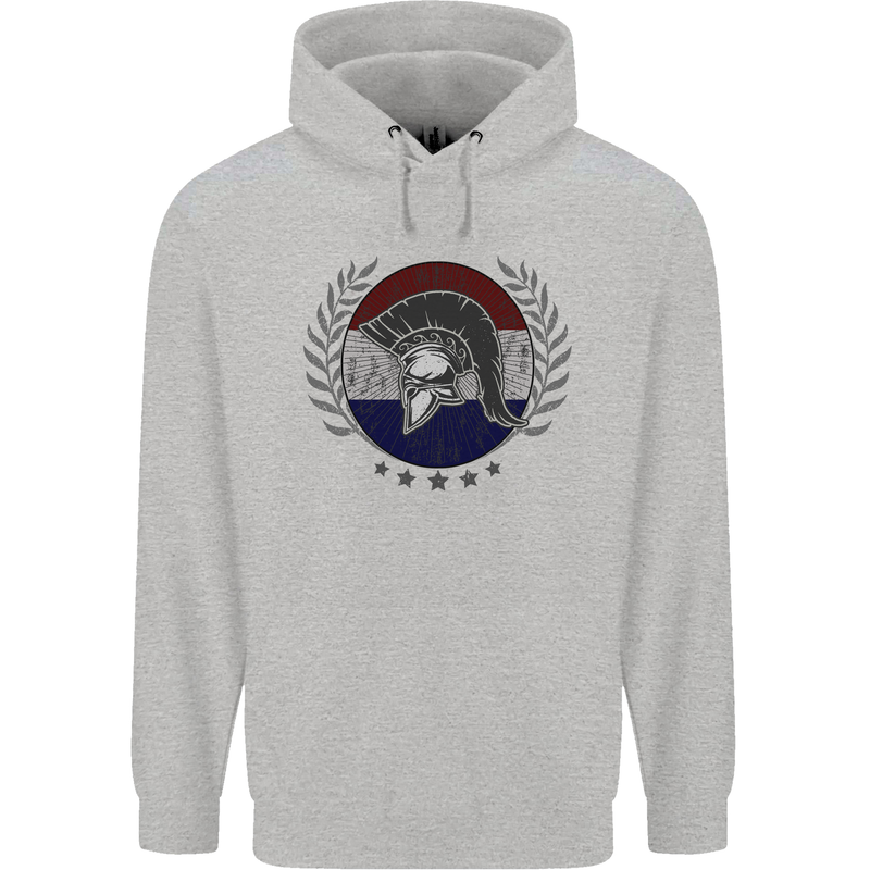 Holland Bodybuilding Flag Gym Training Dutch Mens 80% Cotton Hoodie Sports Grey