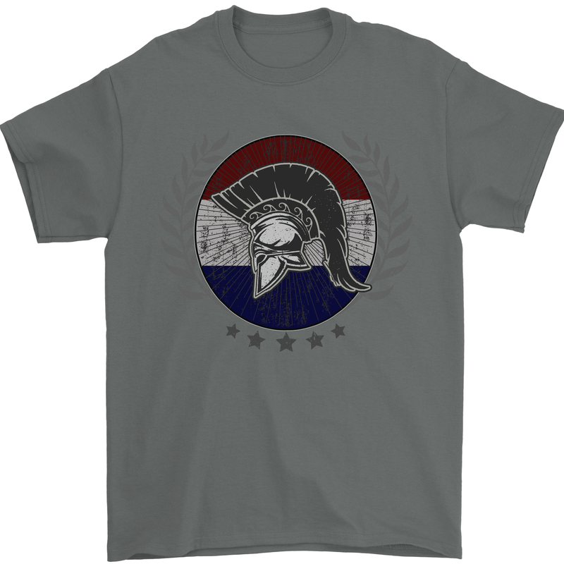 Holland Bodybuilding Flag Gym Training Dutch Mens T-Shirt 100% Cotton Charcoal