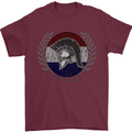 Holland Bodybuilding Flag Gym Training Dutch Mens T-Shirt 100% Cotton Maroon