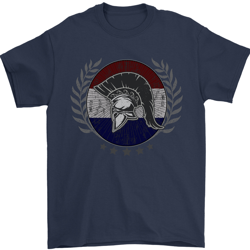 Holland Bodybuilding Flag Gym Training Dutch Mens T-Shirt 100% Cotton Navy Blue