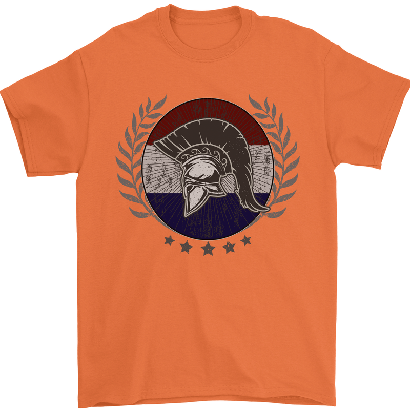Holland Bodybuilding Flag Gym Training Dutch Mens T-Shirt 100% Cotton Orange