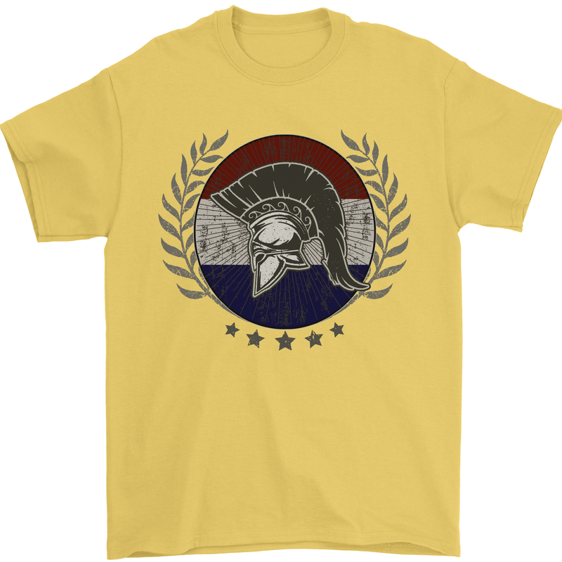 Holland Bodybuilding Flag Gym Training Dutch Mens T-Shirt 100% Cotton Yellow
