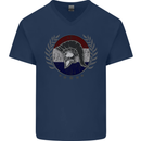 Holland Bodybuilding Flag Gym Training Dutch Mens V-Neck Cotton T-Shirt Navy Blue