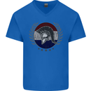 Holland Bodybuilding Flag Gym Training Dutch Mens V-Neck Cotton T-Shirt Royal Blue