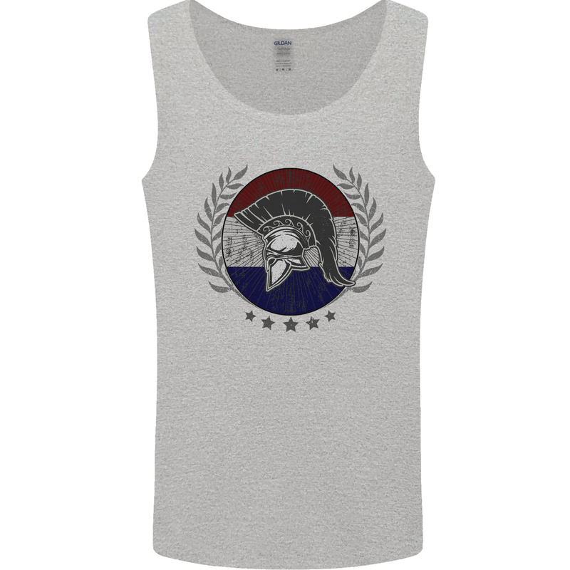 Holland Bodybuilding Flag Gym Training Dutch Mens Vest Tank Top Sports Grey