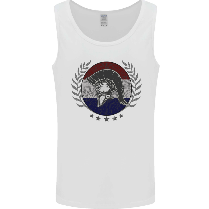 Holland Bodybuilding Flag Gym Training Dutch Mens Vest Tank Top White