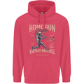 Home Run Vintage Baseball Player Childrens Kids Hoodie Heliconia
