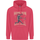 Home Run Vintage Baseball Player Childrens Kids Hoodie Heliconia
