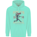 Home Run Vintage Baseball Player Childrens Kids Hoodie Peppermint