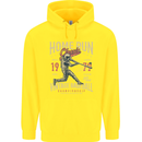 Home Run Vintage Baseball Player Childrens Kids Hoodie Yellow