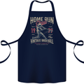 Home Run Vintage Baseball Player Cotton Apron 100% Organic Navy Blue