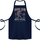 Home Run Vintage Baseball Player Cotton Apron 100% Organic Navy Blue
