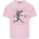 Home Run Vintage Baseball Player Kids T-Shirt Childrens Light Pink