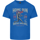 Home Run Vintage Baseball Player Kids T-Shirt Childrens Royal Blue