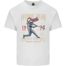 Home Run Vintage Baseball Player Kids T-Shirt Childrens White