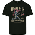 Home Run Vintage Baseball Player Mens Cotton T-Shirt Tee Top Black