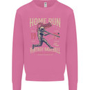 Home Run Vintage Baseball Player Mens Sweatshirt Jumper Azalea
