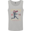 Home Run Vintage Baseball Player Mens Vest Tank Top Sports Grey