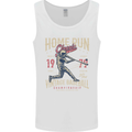 Home Run Vintage Baseball Player Mens Vest Tank Top White