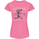 Home Run Vintage Baseball Player Womens Petite Cut T-Shirt Azalea