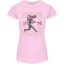 Home Run Vintage Baseball Player Womens Petite Cut T-Shirt Light Pink