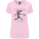 Home Run Vintage Baseball Player Womens Wider Cut T-Shirt Light Pink