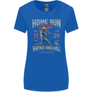 Home Run Vintage Baseball Player Womens Wider Cut T-Shirt Royal Blue