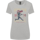 Home Run Vintage Baseball Player Womens Wider Cut T-Shirt Sports Grey