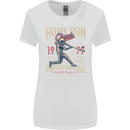 Home Run Vintage Baseball Player Womens Wider Cut T-Shirt White
