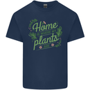 Home is Where My Plants Are Funny Gardening Kids T-Shirt Childrens Navy Blue