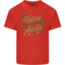 Home is Where My Plants Are Funny Gardening Kids T-Shirt Childrens Red