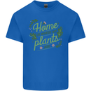 Home is Where My Plants Are Funny Gardening Kids T-Shirt Childrens Royal Blue