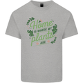 Home is Where My Plants Are Funny Gardening Kids T-Shirt Childrens Sports Grey