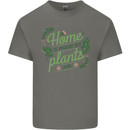 Home is Where My Plants Are Funny Gardening Mens Cotton T-Shirt Tee Top Charcoal