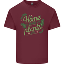 Home is Where My Plants Are Funny Gardening Mens Cotton T-Shirt Tee Top Maroon