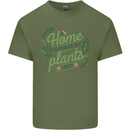 Home is Where My Plants Are Funny Gardening Mens Cotton T-Shirt Tee Top Military Green