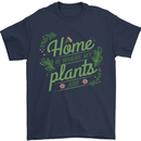 Home is Where My Plants Are Funny Gardening Mens T-Shirt 100% Cotton Navy Blue