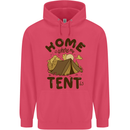 Home is Where My Tent is Funny Camping Childrens Kids Hoodie Heliconia