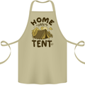 Home is Where My Tent is Funny Camping Cotton Apron 100% Organic Khaki