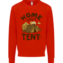 Home is Where My Tent is Funny Camping Kids Sweatshirt Jumper Bright Red