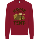 Home is Where My Tent is Funny Camping Kids Sweatshirt Jumper Red