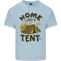 Home is Where My Tent is Funny Camping Kids T-Shirt Childrens Light Blue