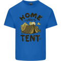Home is Where My Tent is Funny Camping Kids T-Shirt Childrens Royal Blue