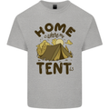 Home is Where My Tent is Funny Camping Kids T-Shirt Childrens Sports Grey